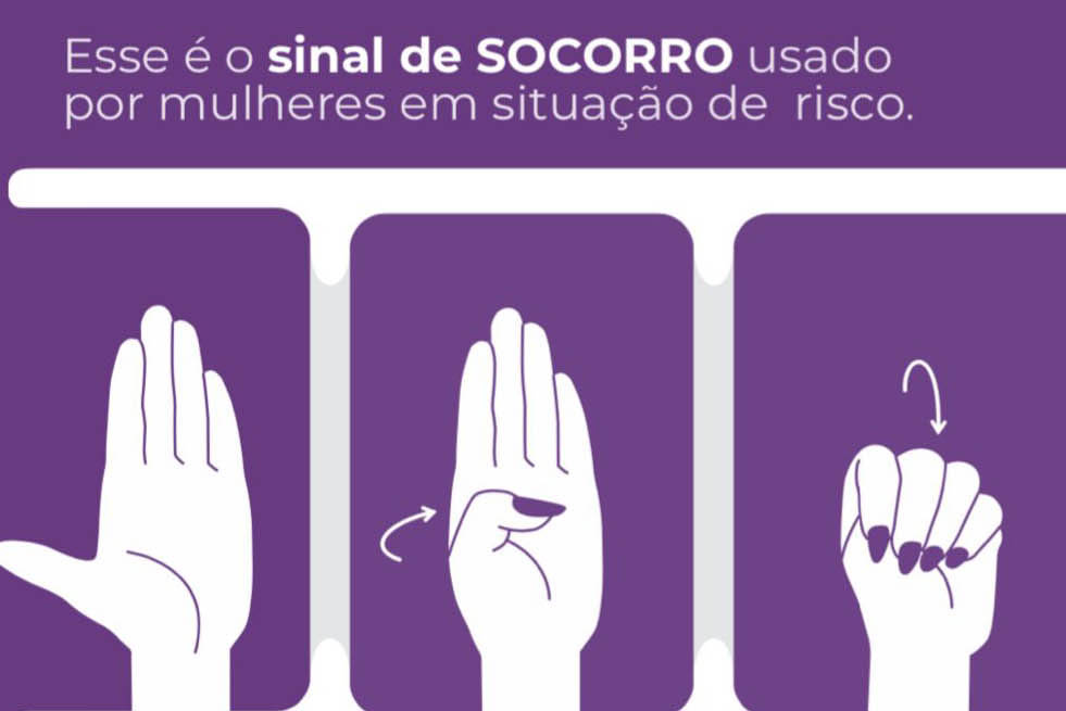 PCPR inicia ação para combater violência contra mulher com divulgação de sinal de socorro