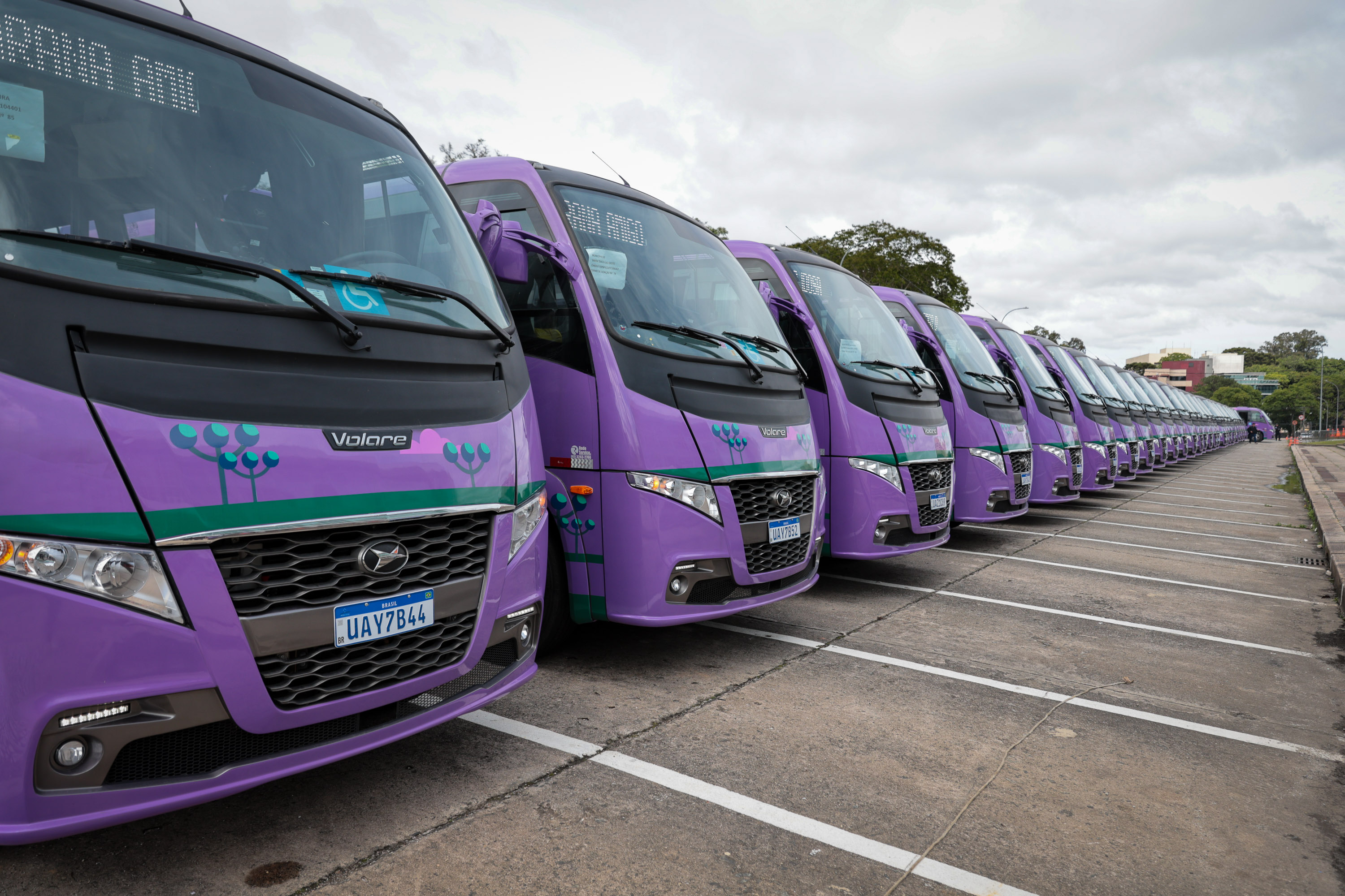 Paraná entrega 40 ônibus e 82 carros para reforçar cuidado às mulheres e pessoas idosas