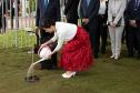 Princesa Kako de Akishino exalta memória dos imigrantes japoneses em visita a Maringá