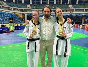 Curitibanas conquistam o ouro e garantem vaga na seleção brasileira de Taekwondo.
