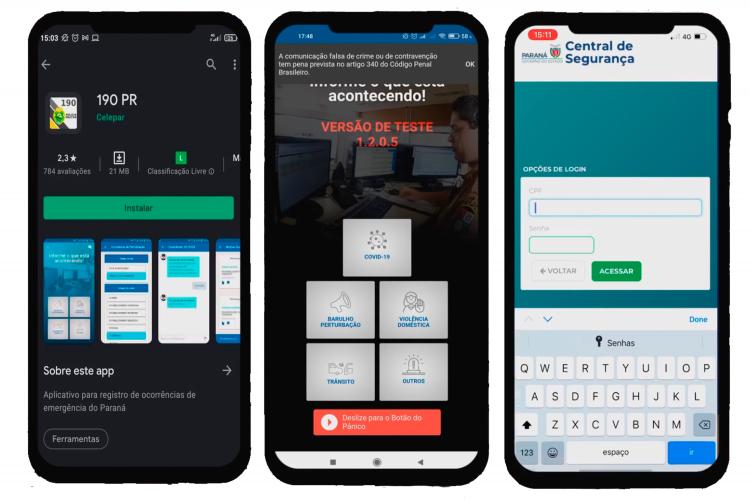 Paraná passa a contar com Botão do Pânico Virtual via app 190 da PM