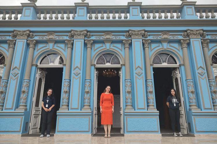 Equipe feminina do Palacete dos Leões: Bianca Isis, Rafaela Tasca e Kimberly Ferraz
