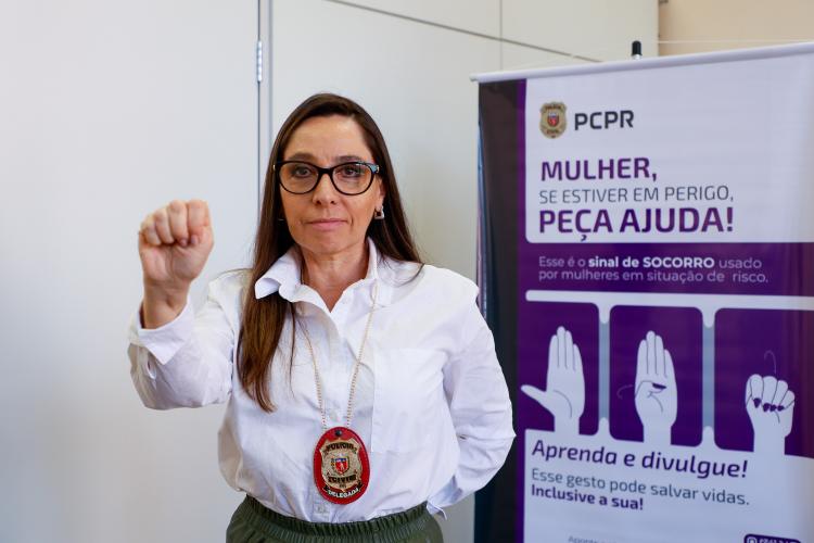 Na foto, a Delegada Luciana Novaes