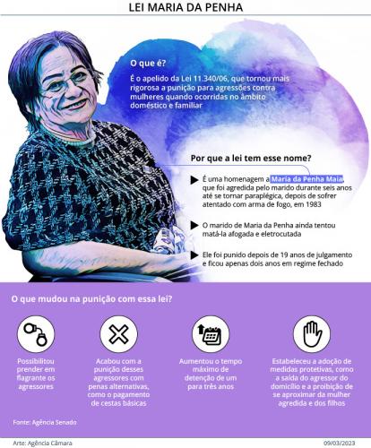 Arte Lei Maria da Penha