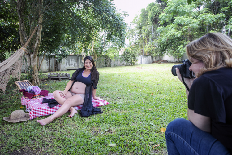 Ensaio de gestantes realizado com carinho e dedicação por uma servidora da US Concórdia.