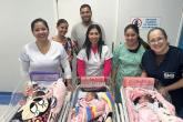 Hospital estadual celebra recuperação de trigêmeas após 24 dias de cuidados intensivos
