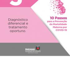 Cards - Sesa recomenda 10 passos para a prevenção da mortalidade materna por Covid-19