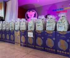 Estado inicia entregas de 2026 com 366 kits maternidade nas regiões Oeste e Sudoeste