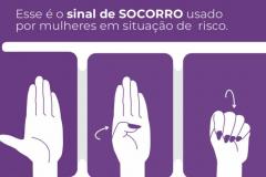 PCPR inicia ação para combater violência contra mulher com divulgação de sinal de socorro