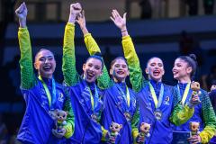Com duas atletas do Paraná, Brasil conquista prata inédita no Mundial de Ginástica Rítmica