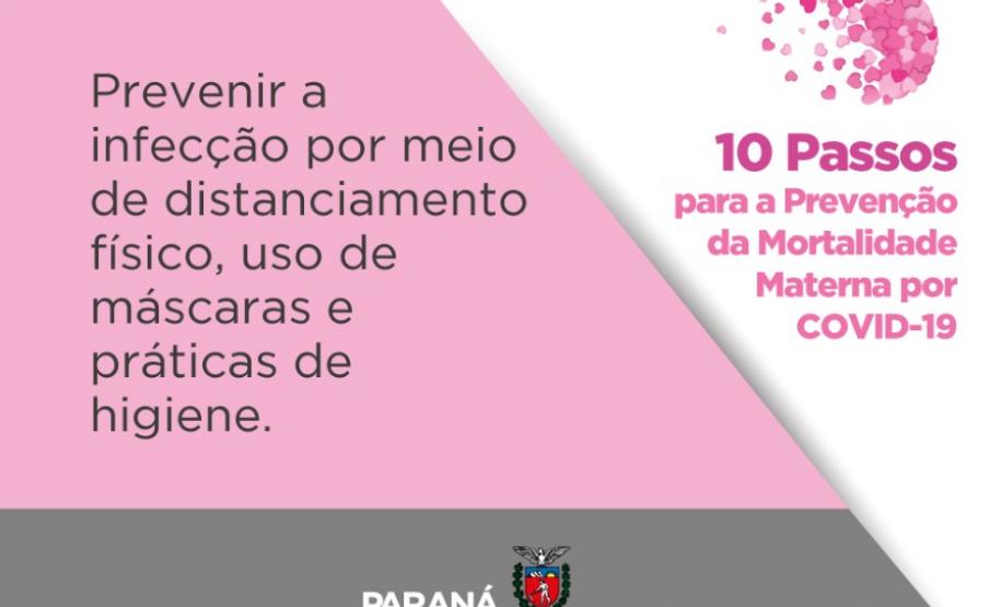 Cards - Sesa recomenda 10 passos para a prevenção da mortalidade materna por Covid-19