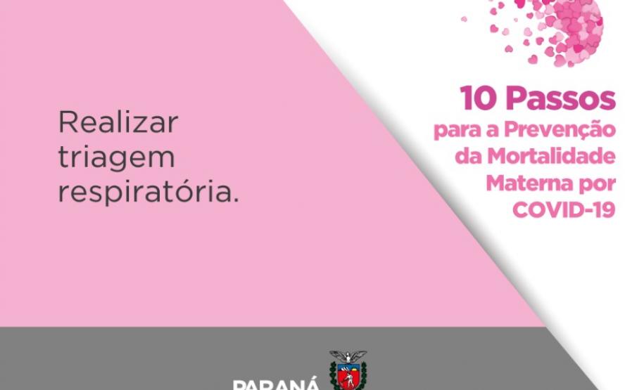 Cards - Sesa recomenda 10 passos para a prevenção da mortalidade materna por Covid-19
