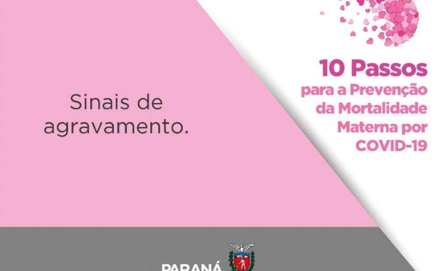 Cards - Sesa recomenda 10 passos para a prevenção da mortalidade materna por Covid-19