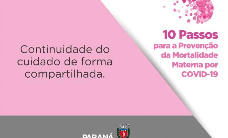 Cards - Sesa recomenda 10 passos para a prevenção da mortalidade materna por Covid-19