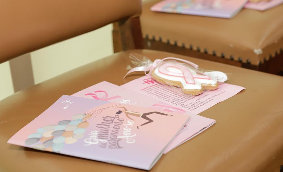 A primeira-dama, Luciana Saito Massa, realiza, no Palácio Iguaçu, o Paraná Rosa em Ação.