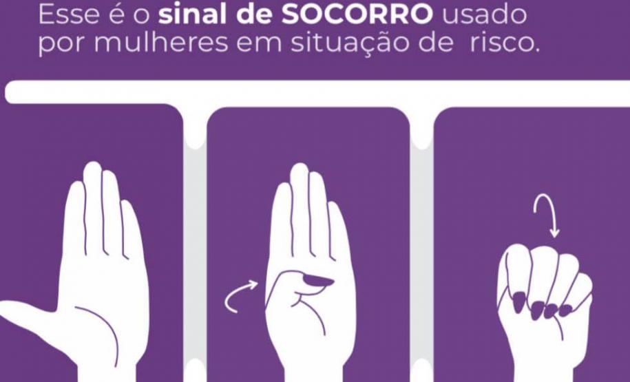 PCPR inicia ação para combater violência contra mulher com divulgação de sinal de socorro