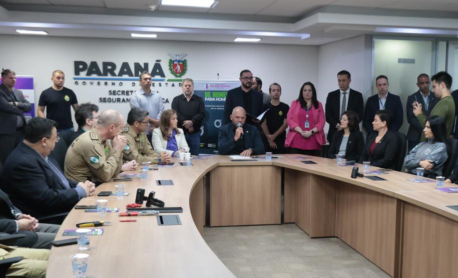 A Secretaria da Segurança Pública apresenta nesta terça-feira (27) o projeto de Monitoração Eletrônica Simultânea (MES) que faz parte do Programa Mulher Segura.