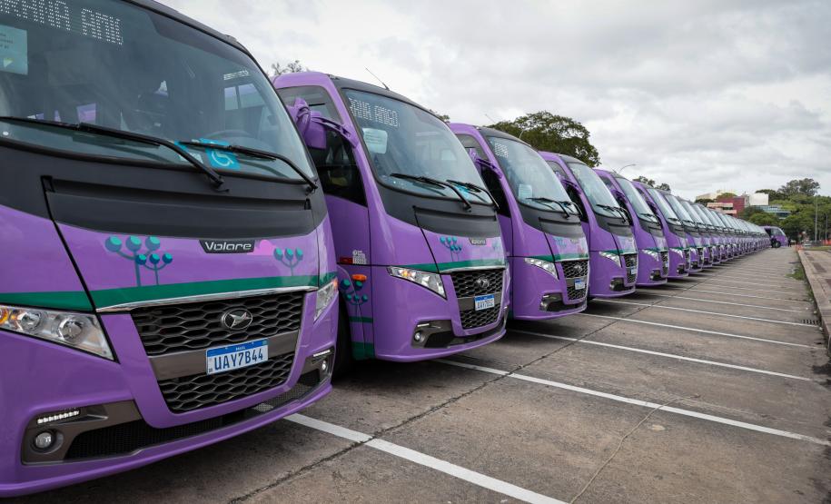 Paraná entrega 40 ônibus e 82 carros para reforçar cuidado às mulheres e pessoas idosas